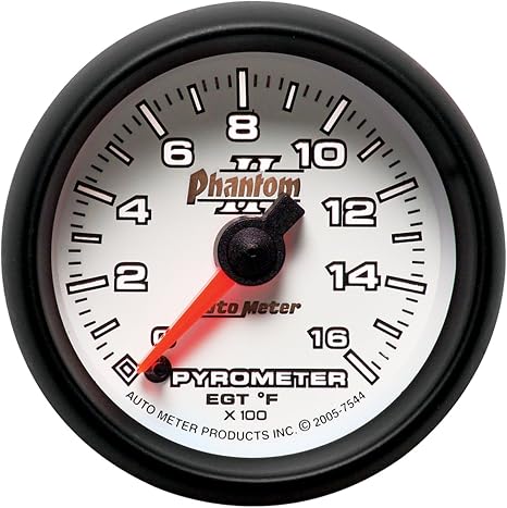 Auto Meter 7544 Phantom II Electric Pyrometer Gauge Kit 2.3125 in.