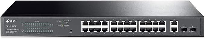 TP-Link TL-SG1428PE, 24 Port Gigabit Easy Smart Managed PoE+ Switch | 24 PoE+ Ports 250W, 2 SFP Slots, Auto Recovery, QoS, VLAN, IGMP, LAG