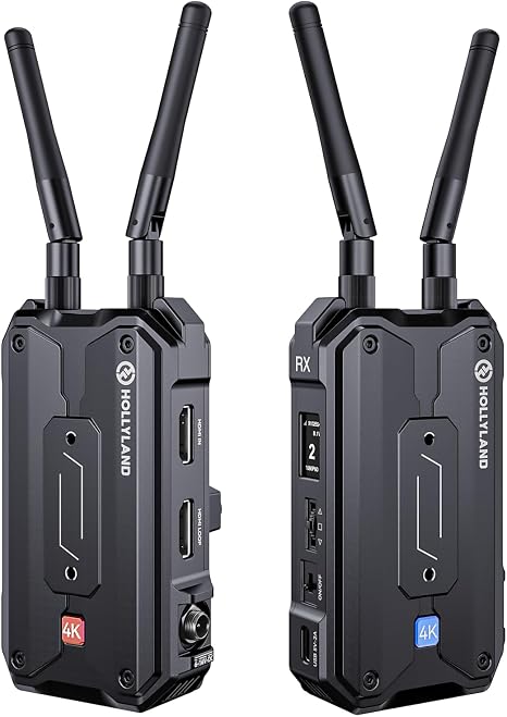 Hollyland Pyro H Wireless HDMI Video Transmission System, Dual-Band 4K30/1080p60 1300ft Los Range 60ms Latency, Up to 4 Receiver, Smart Channel Scan, UVC Live Stream (1TX+1RX) | Dual-Band 4K30/1080p60 1300ft Los Range 60ms Latency, Up to 4 Receiver, Smart