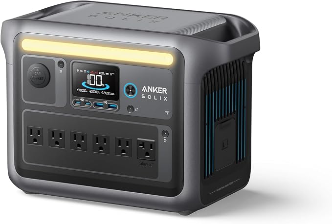 Anker SOLIX C1000 Portable Power Station, 1,056Wh, 1,800W, Home, Outdoor