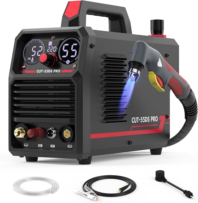 YESWELDER CUT-55DS PRO 55A Plasma Cutter, Non-HF, 110/220V, IPT40 Torch