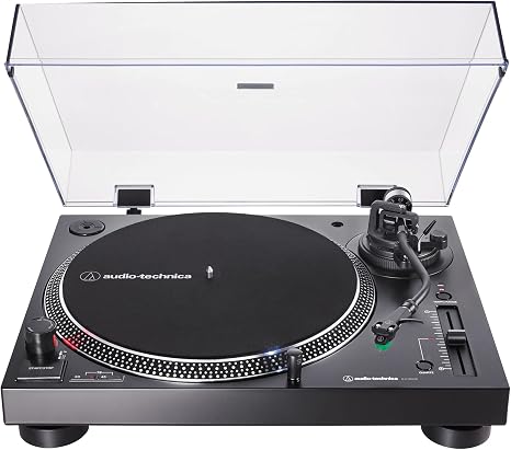 Audio-Technica AT-LP120XUSB-BK Direct-Drive Turntable (Analog & USB), Fully Manual, Hi-Fi, 3 Speed, Convert Vinyl to Digital, Anti-Skate and Variable Pitch Control, Black