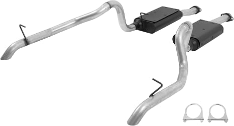 Flowmaster 17106 Force II Cat-Back Exhaust Kit 2.5 Inch Aluminized Steel Compatible with 1987-1993 Ford Mustang GT 5.0L