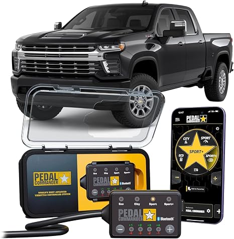 PEDAL COMMANDER for Chevrolet Silverado 2500 3500 2020-2026 Throttle Response Controller - 4th Gen, Plug-and-Play 4 Modes 36 Settings, App Control Anti-Theft - Silverado Accessories