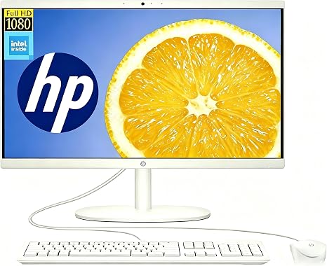 Customized HP 21.5" All-in-One FHD Desktop, 8GB, 128GB, Intel 4-Core CPU | |Windows 11, RAM Upgradable to 16GB DDR5 RAM, LED Display, Wi-Fi6, RJ-45, Include Wired keyboard & Mouse, Retains HP Warranty