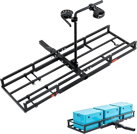 Bike Rack for Car Hitch 2-Bike - 300 lbs Capacity for 2 Ebike/Fat-Tire, Fits 2" Receiver for SUV/Truck/RV/Van, Platform Style