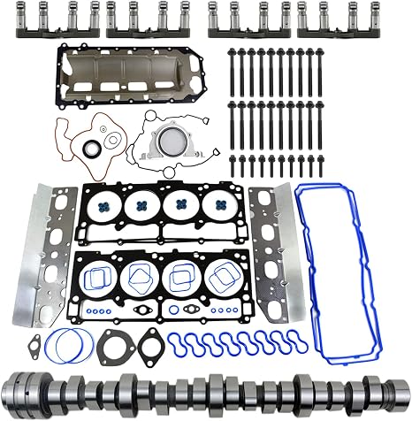 MDS 5.7 HEMI Lifters Camshaft Kit Head Gasket Replacement for 2009-2015 Chrysler Jeep Grand Cherokee Dodge Charger Challenger HS26423PT 53022372AA 53021726AD 53021726AE