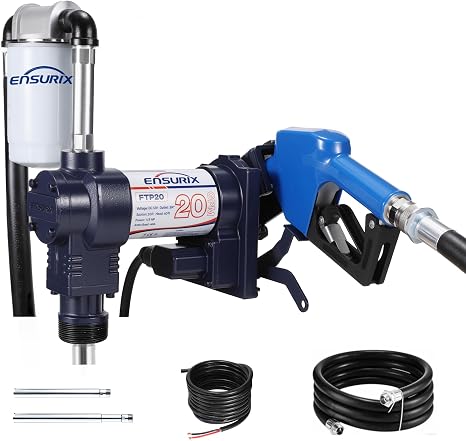 Gas & Diesel Fuel Transfer Pump 12V 20GPM