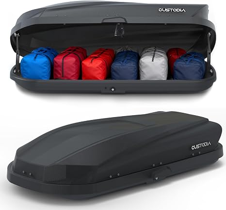 Roof Cargo Box, Dual-Side Opening Design, 14 Cubic Feet Capacity