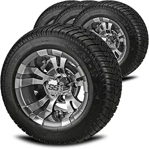 RM Cart 10" Warlock Gun Metal Gray/Machined on 205/50-10 LSI Elite Tires