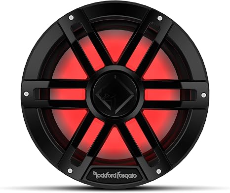 Rockford Fosgate M1D4-12B Color Optix 12" Marine Subwoofer – Black | 4-Ohm Dual Voice Coils, Offering Ultra Bright Multicolor LED Lighting Experience