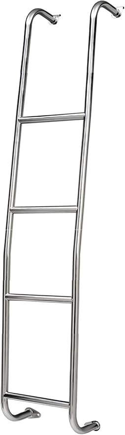 Surco 093S7 Stainless Steel 4-Step Van Ladder - Compatible with Select Low Roof Dodge, Freightliner, and Mercedes-Benz Sprinter; Volkswagen Crafter