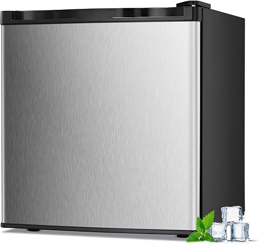 Antarctic Star 1.1 Cu.ft Small Upright Freezer, Compact Mini Freezer with Adjustable Thermostat, Removable Shelves, Reversible Door Hinge, Quiet for Home/Office/Dorm/Kitchen