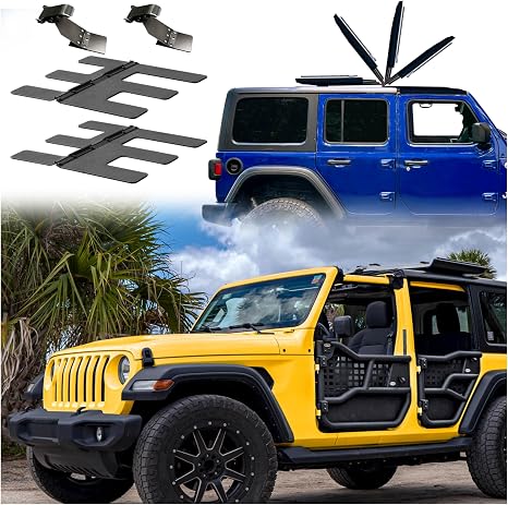 EZ FlipTop JLU 4 Dr 2018 & up Jeep Wrangler Hardtop Freedom Top Panels Instant Convertible Every Day in Seconds! Secure, Quiet, Factory-Style Upgrade, Max Speed 100, No Drilling