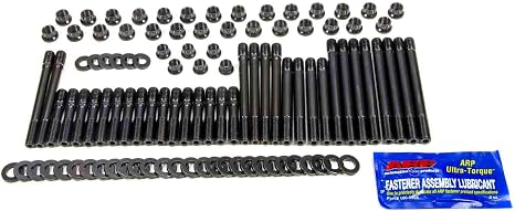 ARP 234-4721 Pro Series Black Oxide 3/8" Diameter 12-Point Cylinder Head Stud Kit for Small Block Chevy with 18 Degree Under Cut Raised Intake