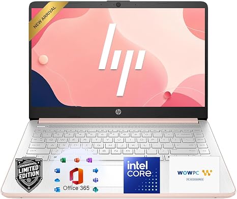 HP 14 Laptop, 2026 Edition, Intel N150 CPU, 4GB RAM, 128GB SSD, Long Battery Life, 1TB Cloud Storage, Windows 11 with Microsoft 365 for Everyday Use