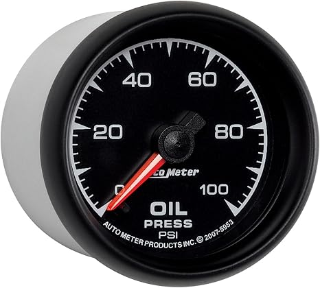 Auto Meter 5953 ES 2-1/16" 0-100 PSI Full Sweep Electric Oil Pressure Gauge