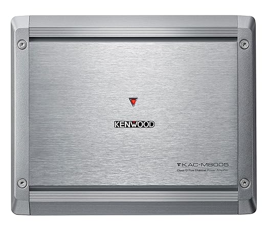 KENWOOD KAC-M8005 5-Channel Marine/Motorsports Car Amplifier - 1600 Watts, Waterproof, High-Pass Filters, Saltwater Resistant | Enhance Your Outdoor Audio Experience!