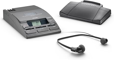Philips LFH072052 720-T Desktop Analog Mini Cassette Transcriber Dictation System with Foot Control