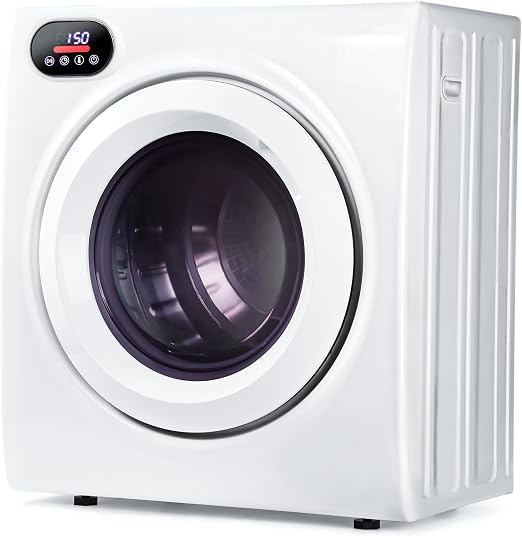 Euhomy 2.65 Cu. Ft. Portable Dryer for Clothes, 1400W Dryer with LCD Panel