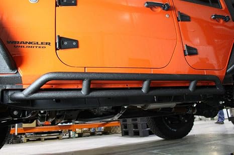 Jeep Wrangler JK 4-Door Fishbone Offroad Rocker Guards - Black