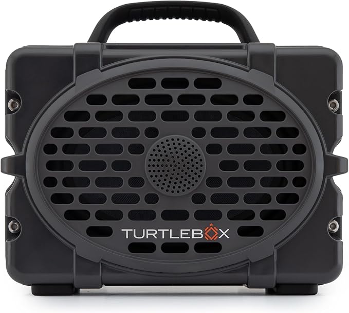 Turtlebox Original Gen 3 Outdoor Bluetooth Speaker, Waterproof, Gray | Midsize Flagship, Rugged and Portable, Plays to 120dB, IP-67, 25hr+ Battery Life, Unlimited Pairing for Full Stereo