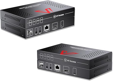 AV Access HDMI 2.0 eARC Extender 4K@60Hz HDR Over Cat6 (131ft) | 4:4:4, Dolby Atmos, ARC/eARC Audio Return, One Power Adapter, IR Control for TV, Soundbar, AVR