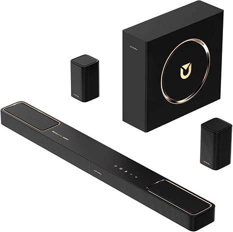 ULTIMEA 5.1.2ch Sound Bar with Dolby Atmos, Surround Sound System for TV | 2 Surround Speakers, Sound Bar for Smart TV with Subwoofer for Home Theater, BT 5.4, HDMI eARC, Skywave F40 (New, 2026 Model)