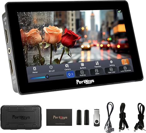 Portkeys LH5P II 5.5" Camera Monitor Touch to Focus 2000nit Touchscreen 4K HDMI in/Out, for FX3 A7S III, R5 Mark II R6 Mark II, GH6 S5 II, Z8 Z9, DSLR Camera Field Monitor