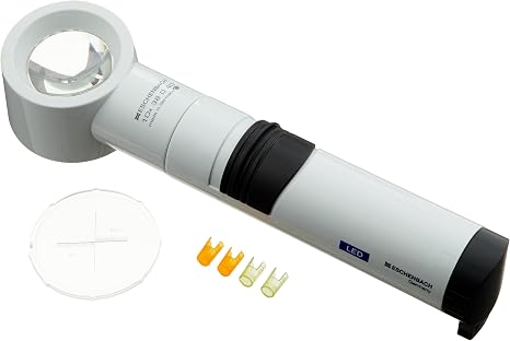 ESCHENBACH 1550-74 Desk Loupe System Vario Plus 10x Magnification Grip Set with Head and LED Light