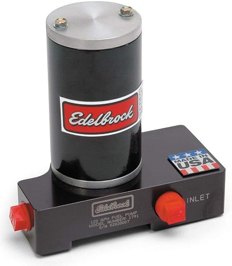 Edelbrock 1791 Quiet-Flow Electric Fuel Pump, Black