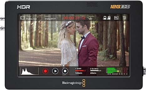 Blackmagic Design Video Assist 5" 12G HDR Recording Monitor | 5-inch HDR monitor and recorder with 12G-SDI and HDMI, recording BRAW, ProRes, and DNxHD (HYPERD/AVIDA12/5HDR)