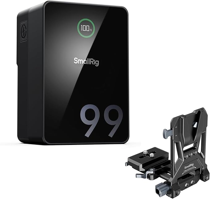 SMALLRIG V Mount Battery VB99 Pro, 99Wh / 6800mAh V Lock Battery with 100W Output, 2.5H Full Charge, with V Mount Plate, Compact Camera Rig for Sony FX3/A7 IV/A7S III, for Canon R5/R6, for Nikon Z8
