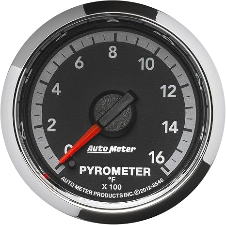AUTO METER 8546 Factory Match 2-1/16" Electric Pyrometer (0-1600 Degree F, 52.4mm) Regular, 2-1/16 Inch