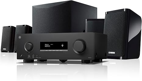 Yamaha YHT-4970U 5.1-Channel Home Theater System - Dolby Atmos 4K120 8K AV Receiver, 5 Speakers and Powered Subwoofer - HDMI eARC, Bluetooth Wireless Streaming