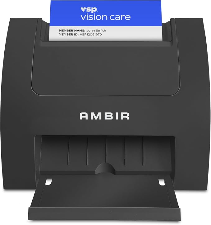 AMBIR ID Card and Business Card Scanner PS670ST-AS High Speed Single Sided Vertical USB Powered Card Scanner for Windows PC and MAC