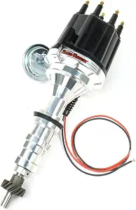 PerTronix D133710 Flame-Thrower Plug and Play Vacuum Advance Black Male Cap Billet Electronic Distributor with Ignitor II Technology for Ford FE 352-428