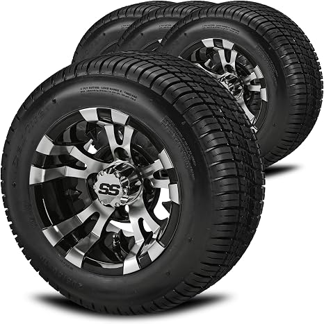 RM Cart 10" Warlock Black/Machined on 205/50-10 Deli Low Profile Tires