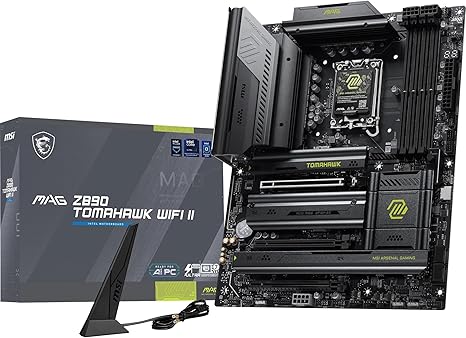 MAG Z890 Tomahawk WiFi II Motherboard, ATX - Supports Intel Core Ultra Processors (Series 2), LGA 1851 - DDR5 Memory Boost 4 x DDR5 (9200+ MT/s OC), 1 x PCIe 5.0 x16, 1 x M.2 Gen5, 5G LAN, Wi-Fi 7
