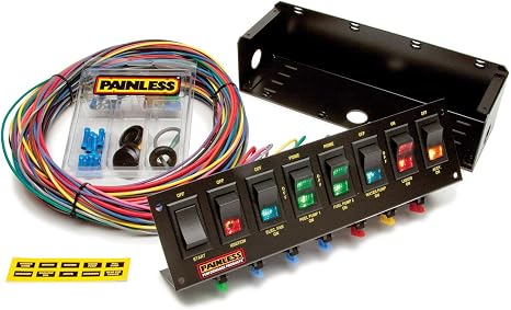 Painless Performance 50303 Roll Bar Mount 8-Switch Fused Panel