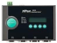 MOXA NPort 5410 w/Adapter - 4 Ports RS-232 Serial Device Server, 10/100 Ethernet, DB9 Male