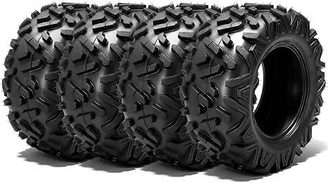 25x8-12 Front & 25x10-12 Rear ATV Tires,6PR Tubeless Tires,set of 4