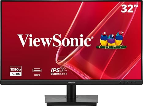 ViewSonic VA3209M 32 Inch 1080p IPS Computer Monitor, Full HD, HDMI VGA, PC