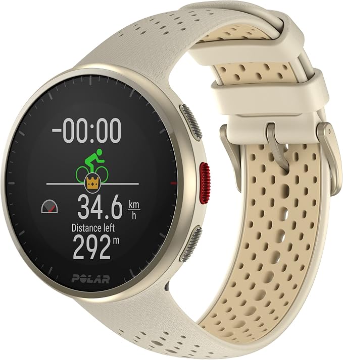 POLAR Pacer Pro Advanced Ultra-Light GPS Fitness Tracker Smartwatch for Runners with Training Program & Recovery Tools; S-L, for Men or Women, Champagne Gold | Sleep tracking, training load, recovery functions, smartwatch functions