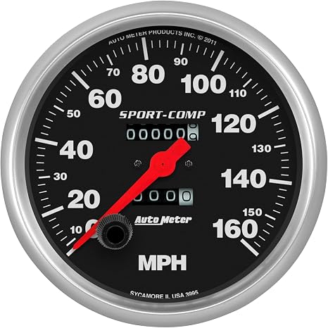 Auto Meter 3995 Sport-Comp In-Dash Mechanical Speedometer, 5.000 in.