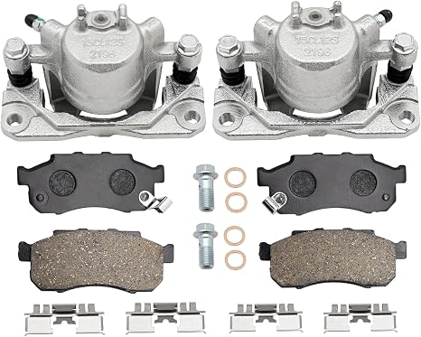 M MATI Front Left Right Brake Caliper & Ceramic Brake Pads for Pioneer 700 Pioneer 500 520 SXS700 SXS500 SXS520 2014-2023 45018-S3A-013 45019-S3A-013 06451-HL3-A00 06452-HL3-A00
