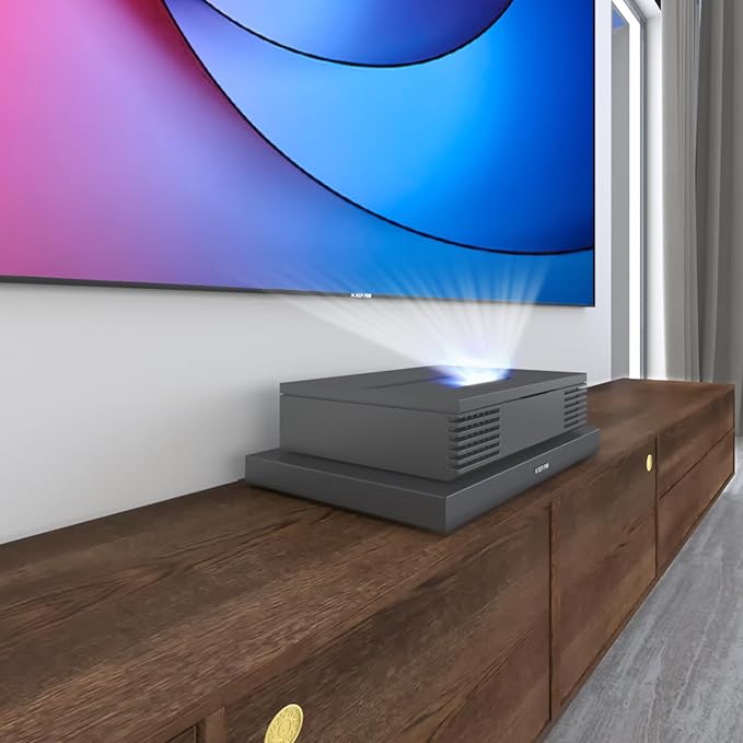 MST-600 Motorized UST Projector Tray, 40lb Load, Black | <25dB Silent, 10.2" Extension, Memory Function, 40lb Load – Wall/TV Cabinet/Built-in Mount for UST & Laser Projectors