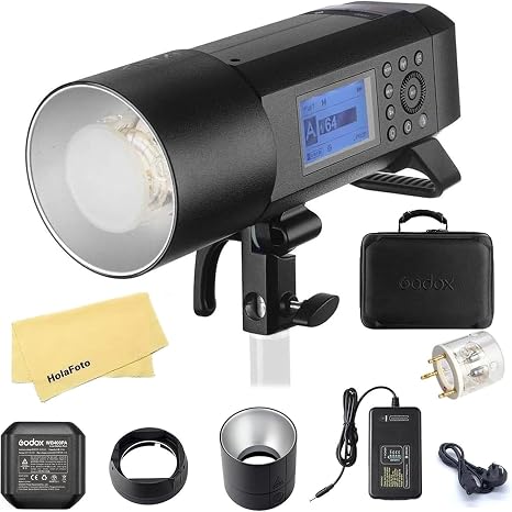 Godox AD400 Pro AD400Pro 400Ws Outdoor Flash | 0.01~1s Recycle Time,390 Full Power Flashes,12 Continuous Flashes in 1/16 Power Output,30W LED Modeling Lamp