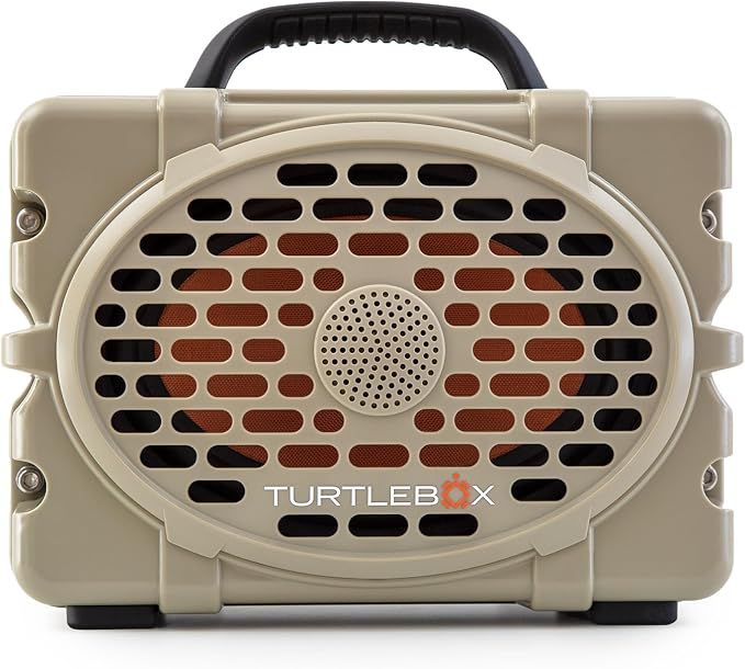 Turtlebox Original Gen 3 Outdoor Bluetooth Speaker, Waterproof, Tan | Midsize Flagship, Rugged and Portable, Plays to 120dB, IP-67, 25hr+ Battery Life, Unlimited Pairing for Full Stereo