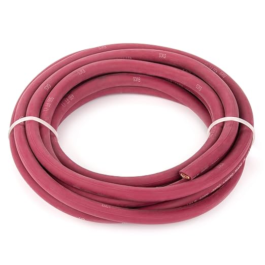 4/0 Gauge - 25 Feet Red - EWCS Brand 100% Copper Premium Industrial Grade Extra Flexible Welding Cable 600 Volt